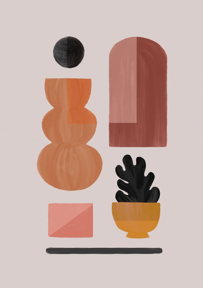 Earthy Abstract Forms by Orara Studio — canvas wall art