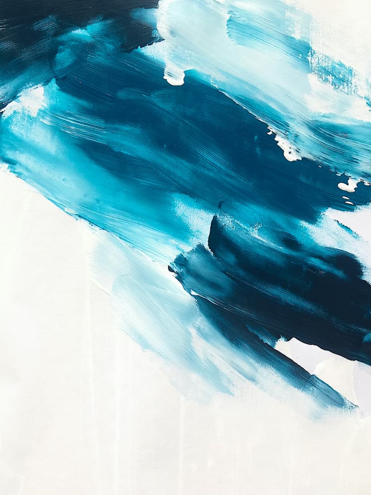Dynamic Blue Waves by Ejaaz Haniff — canvas wall art