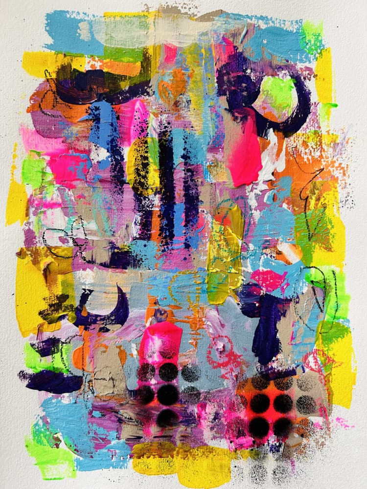 Vibrant Abstract Energy by Irene Chua — canvas wall art