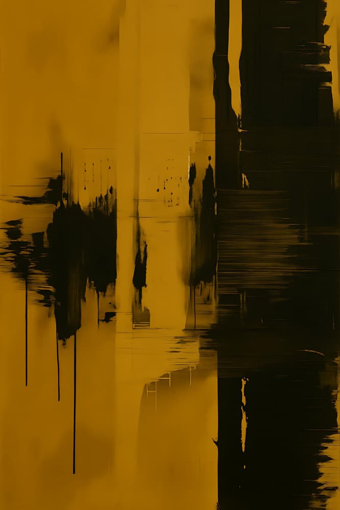 Dark Gold Abstract by HUGO — canvas wall art