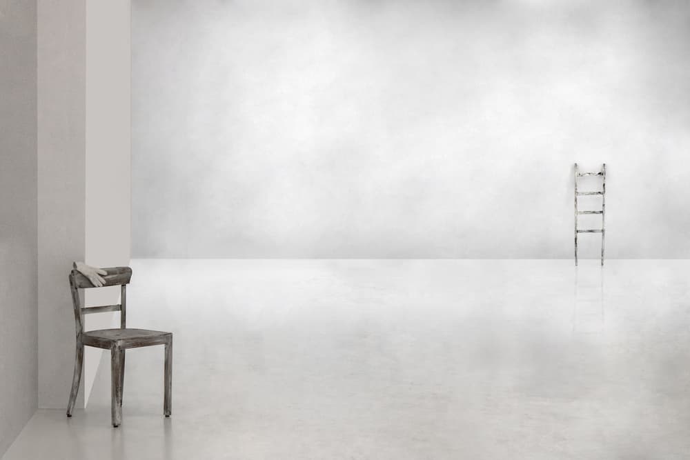 Minimalist Chair Ladder by Gilbert Claes — canvas wall art