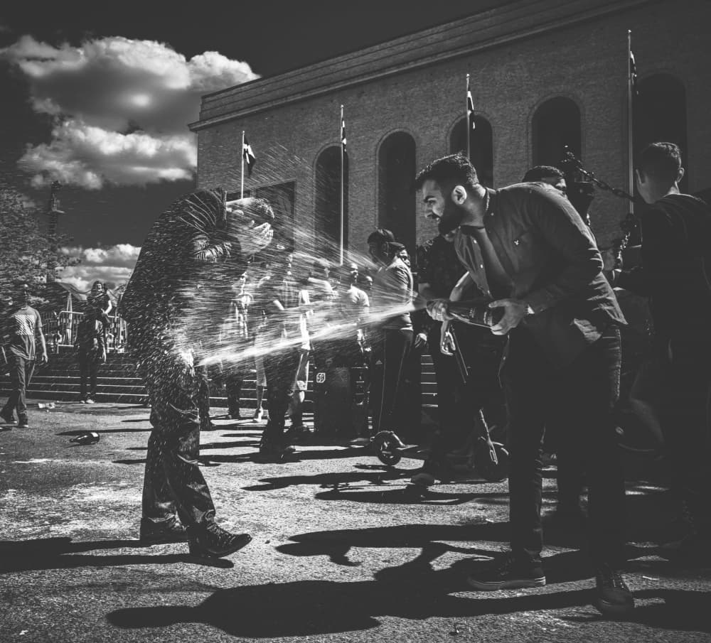 Street Celebration Splash by Alex Ogazzi — canvas wall art