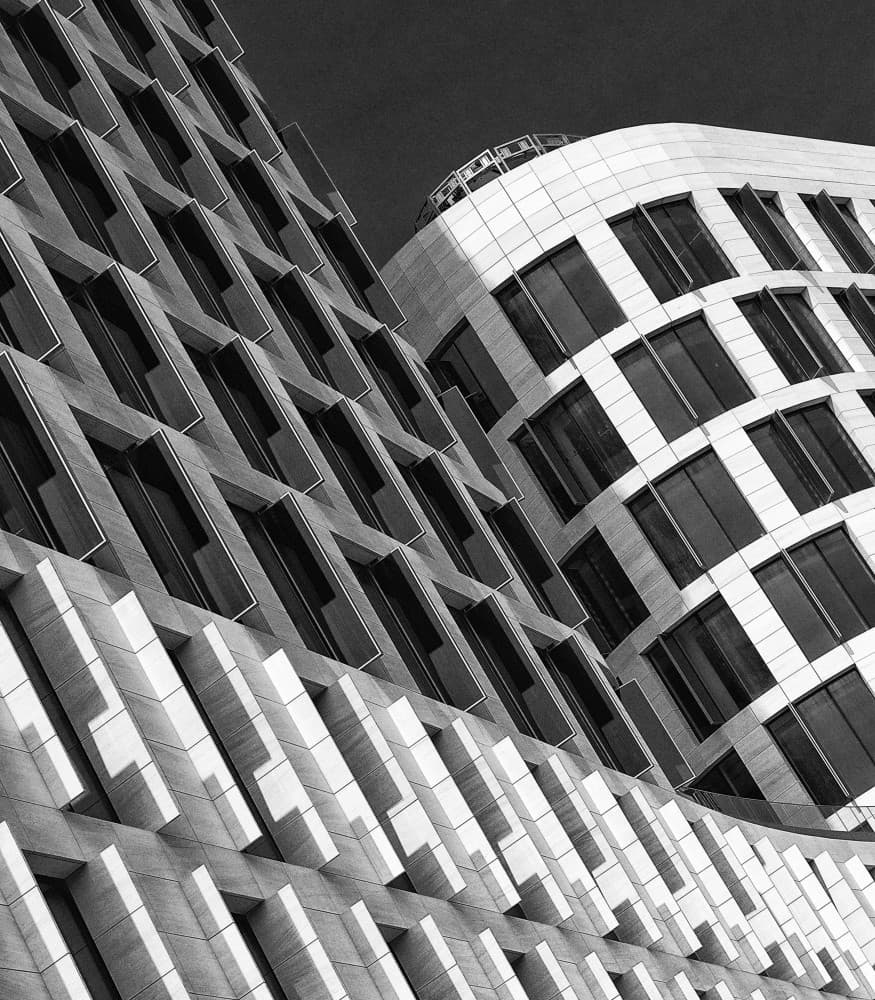 Modern Geometric Architecture by Jef Van den Houte — canvas wall art