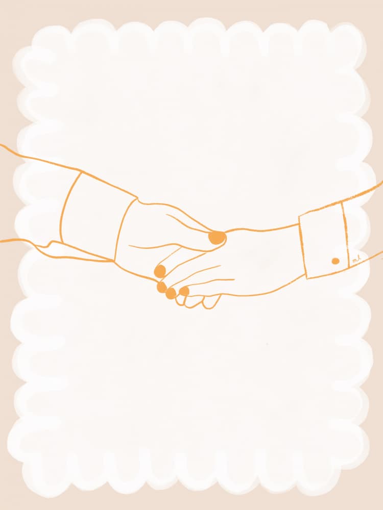 Partnership Handshake by Menina Lisboa — canvas wall art