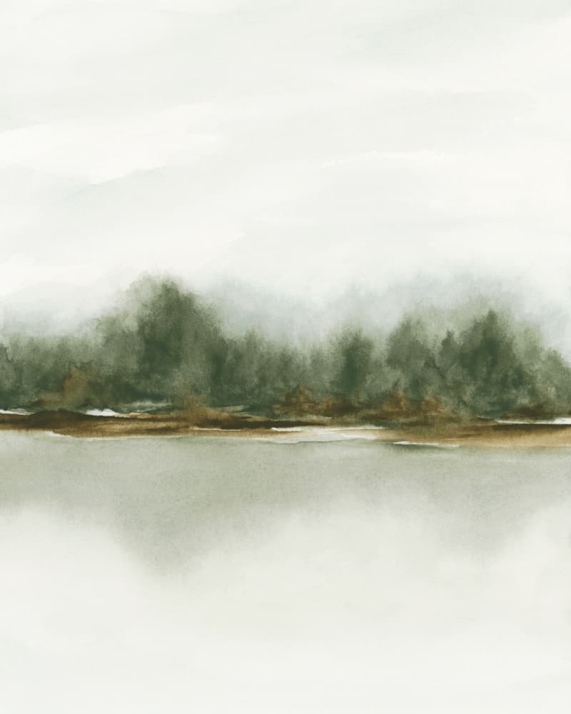 Misty Forest Reflection by Rachel Elise — canvas wall art