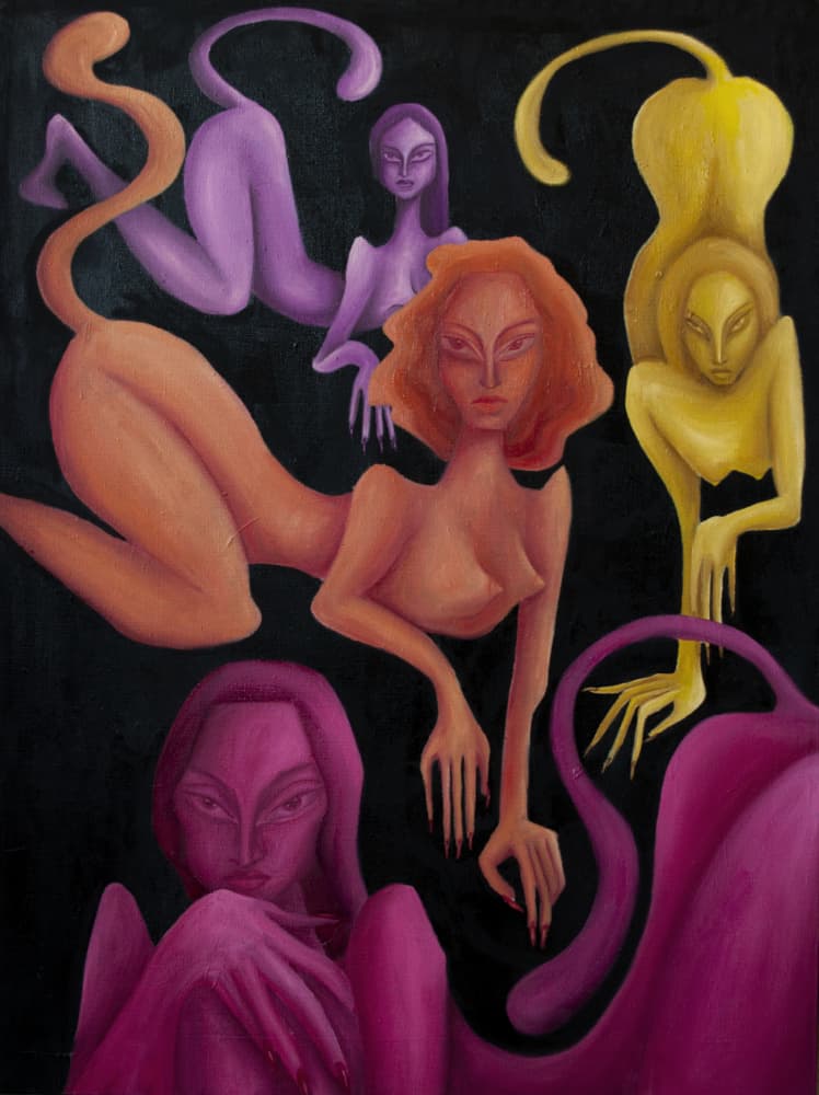 Mysterious Mythical Women by Christina Misuro — canvas wall art