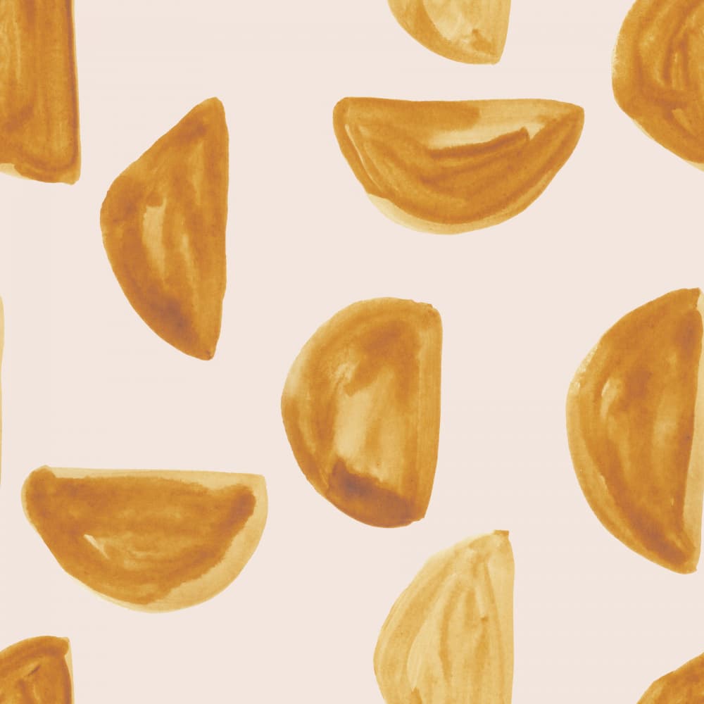 Golden Abstract Shapes by Irene Demetri — canvas wall art