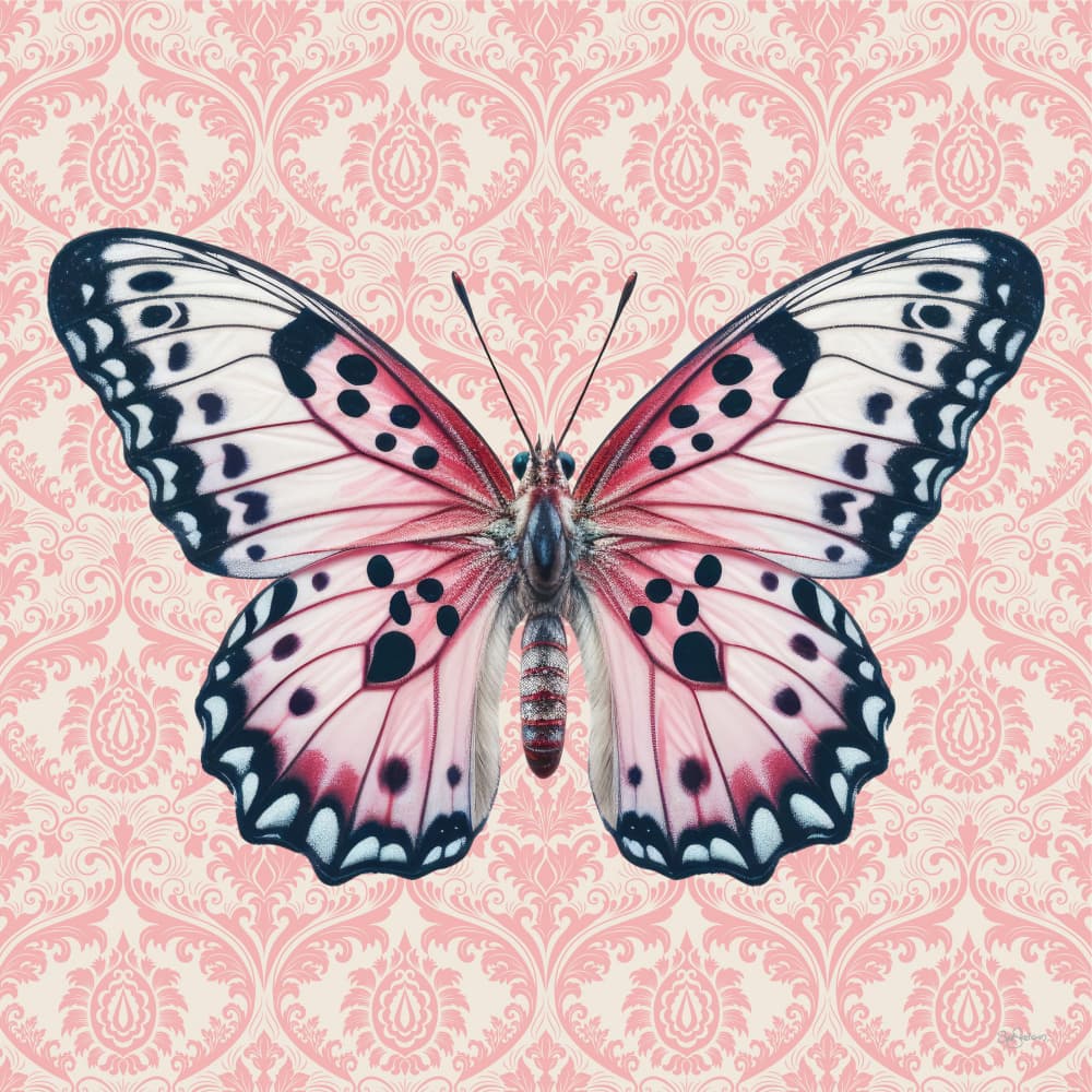 Elegant Pink Butterfly by Sue Skellern — canvas wall art