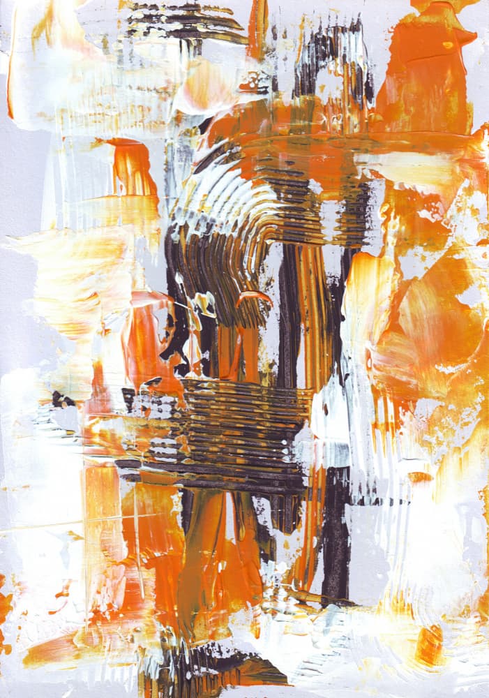 Textured Orange Abstract by Rafal Kulik — canvas wall art