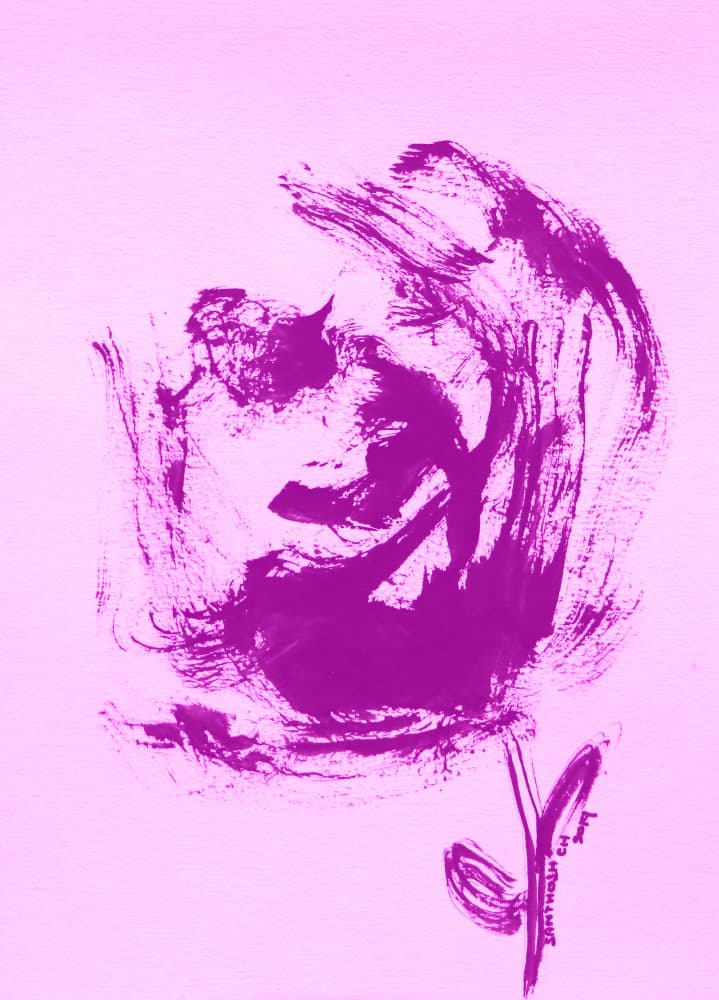 Expressive Rose Portrait by Santhosh ch — canvas wall art