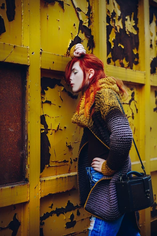 Redhead on Yellow Wall by Ruslan Bolgov — canvas wall art