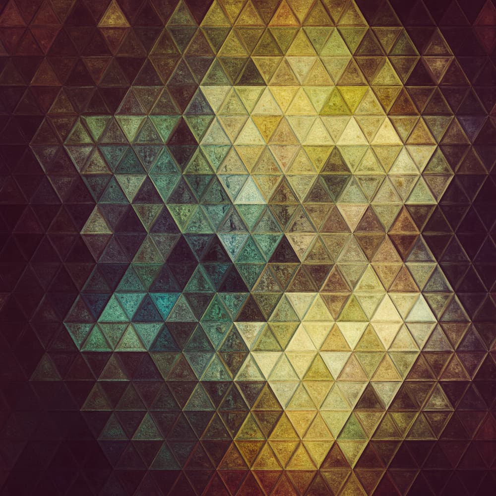 Jeweled Geometric Mosaic by Justyna Jaszke — canvas wall art