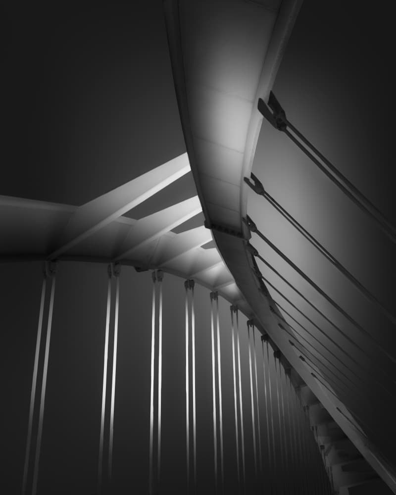 Sleek Architectural Curves by Olavo Azevedo — canvas wall art