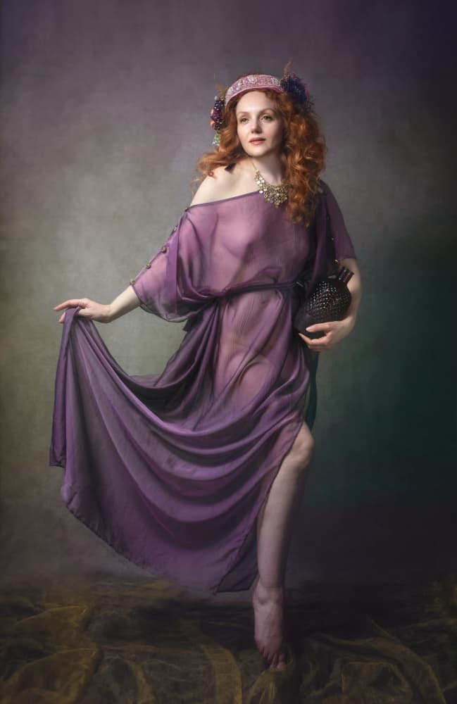 Goddess In Sheer Purple by Catherine Wang — canvas wall art