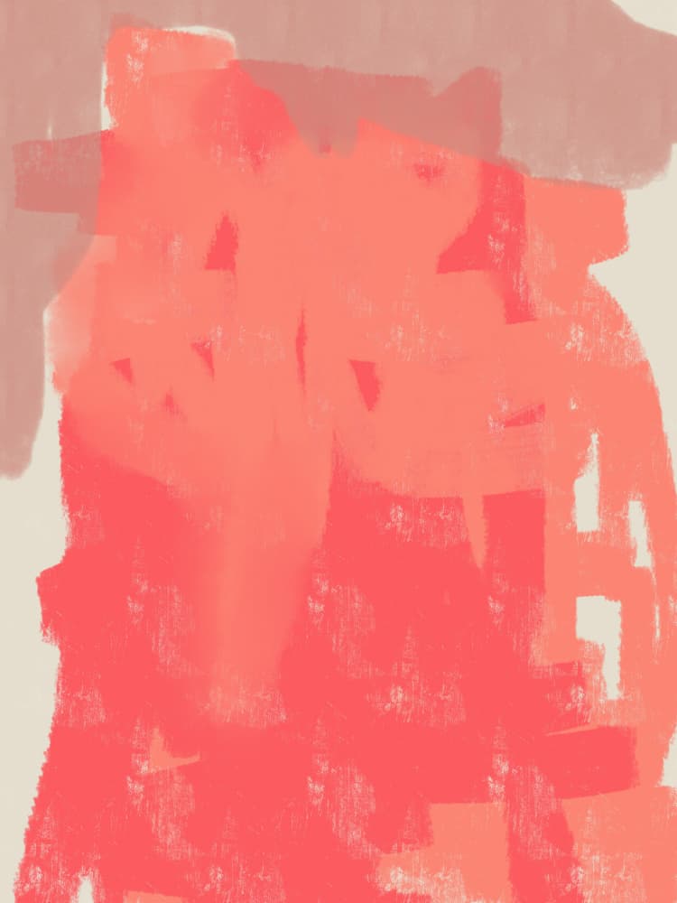 Modern Coral Abstract by Dina Dankers — canvas wall art