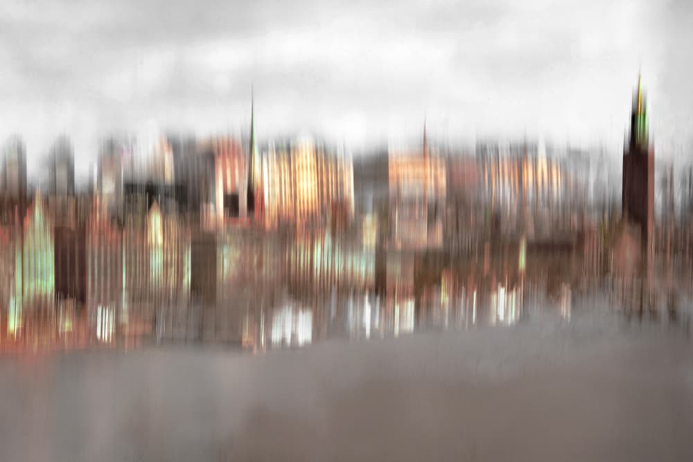 Abstract City Glow by Christina Sillen — canvas wall art