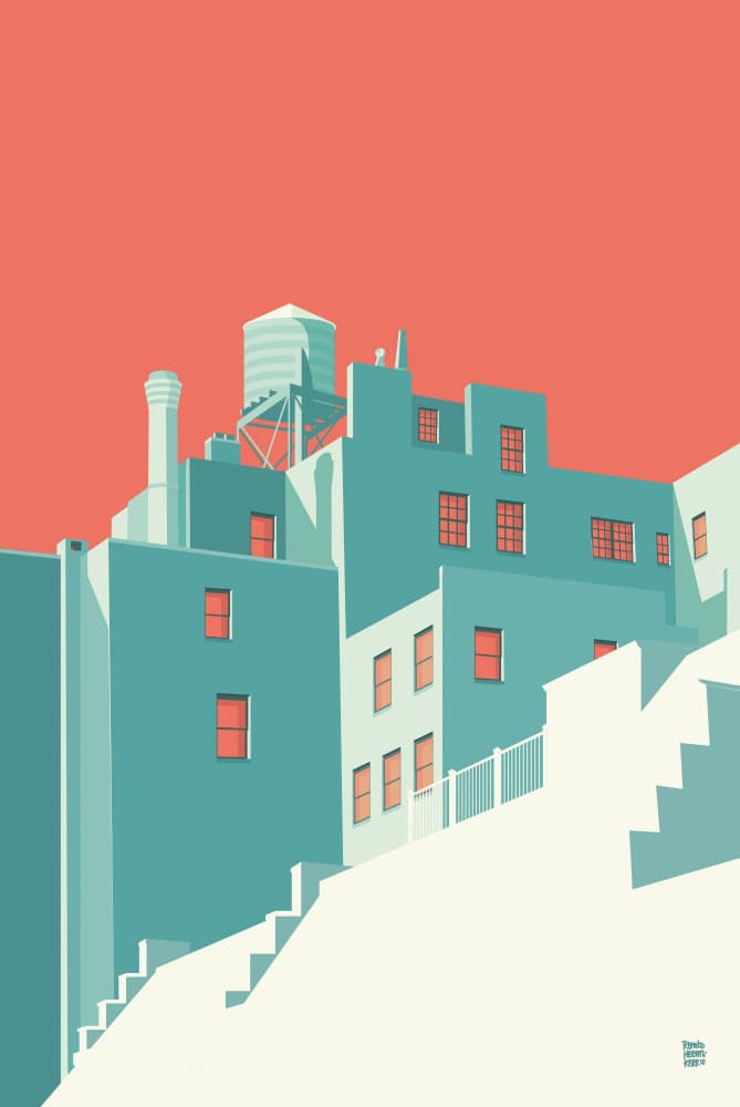 Urban Steps View by Remko Heemskerk — canvas wall art
