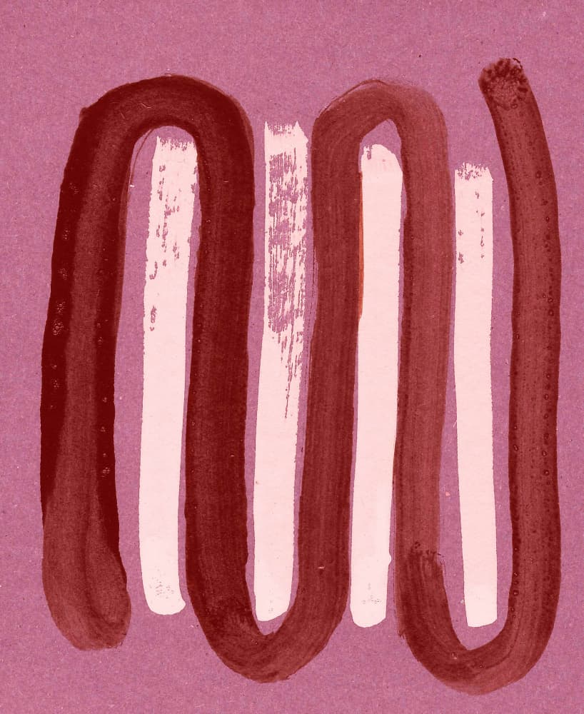 Wavy Maroon Lines by Santhosh ch — canvas wall art