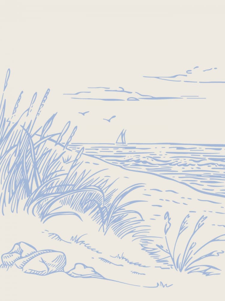 Serene Coastal Scene by Jolly and Dash — canvas wall art