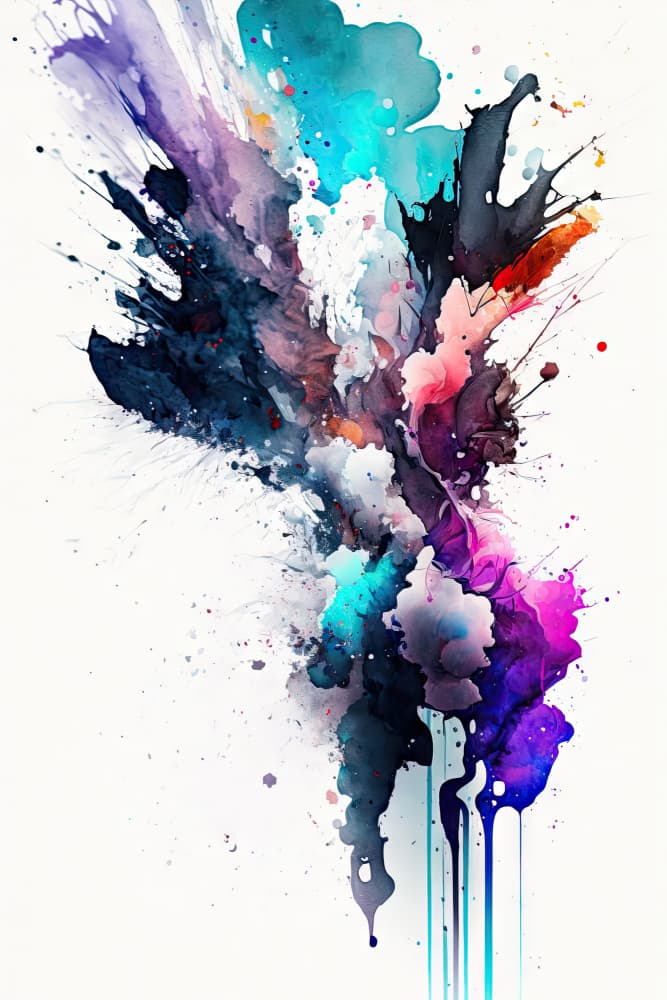 Vibrant Abstract Splash by Mauro — canvas wall art