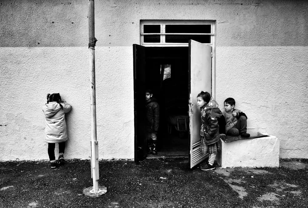 Hide Seek Childhood by Ali Ayer — canvas wall art