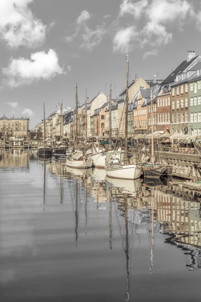 Historic Nyhavn Canal by Melanie Viola — canvas wall art