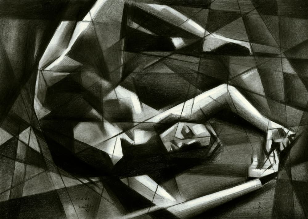 Dynamic Geometric Figure by Corné Akkers — canvas wall art