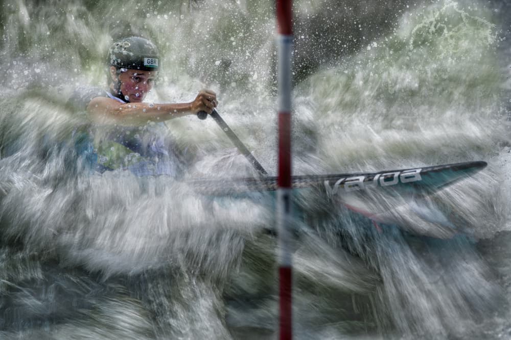Whitewater Kayak Action by Milan Malovrh — canvas wall art