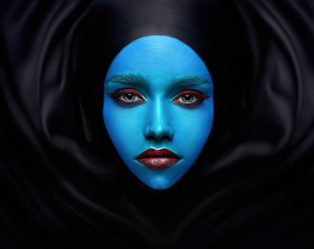 Ethereal Blue Portrait by Ivan Kovalev — canvas wall art