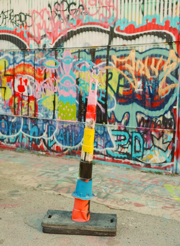 Stacked Cones Graffiti Wall by Bethany Young — canvas wall art