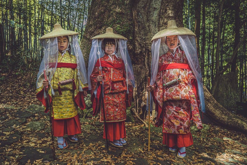 Japanese Forest Pilgrims by Marco Tagliarino — canvas wall art