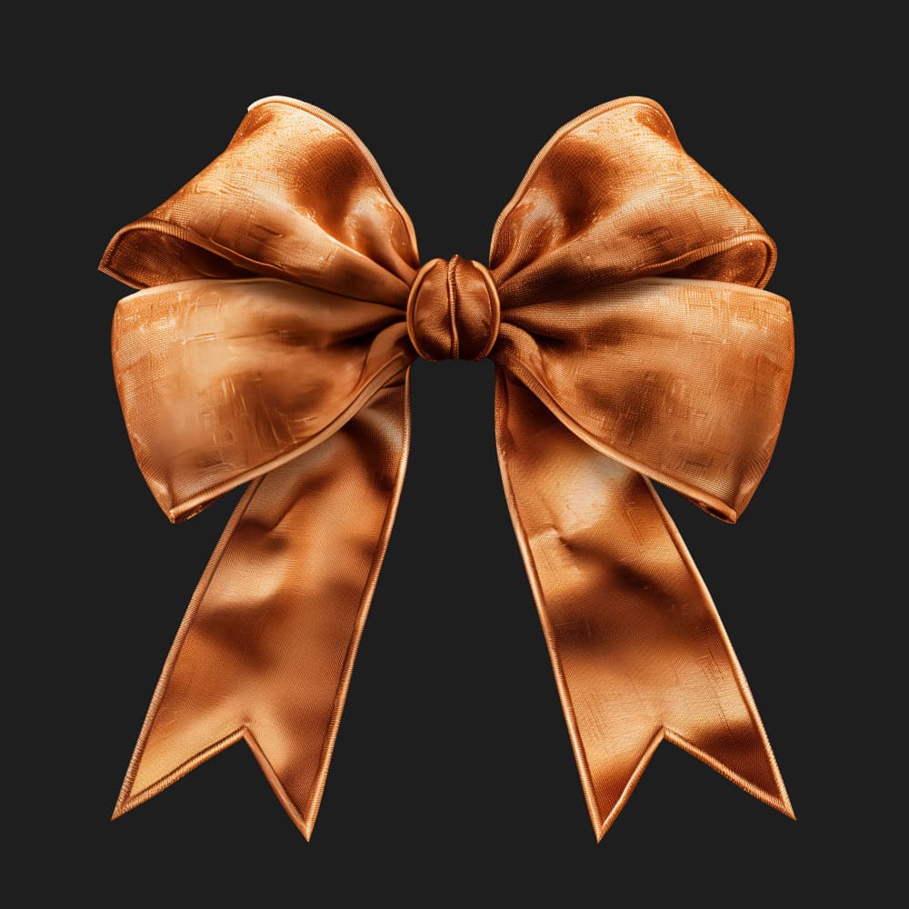 Elegant Copper Bow by Marika Barsrsind β canvas wall art