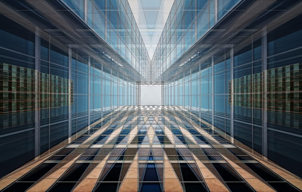 Reflective Glass Architecture by Henk van Maastricht — canvas wall art