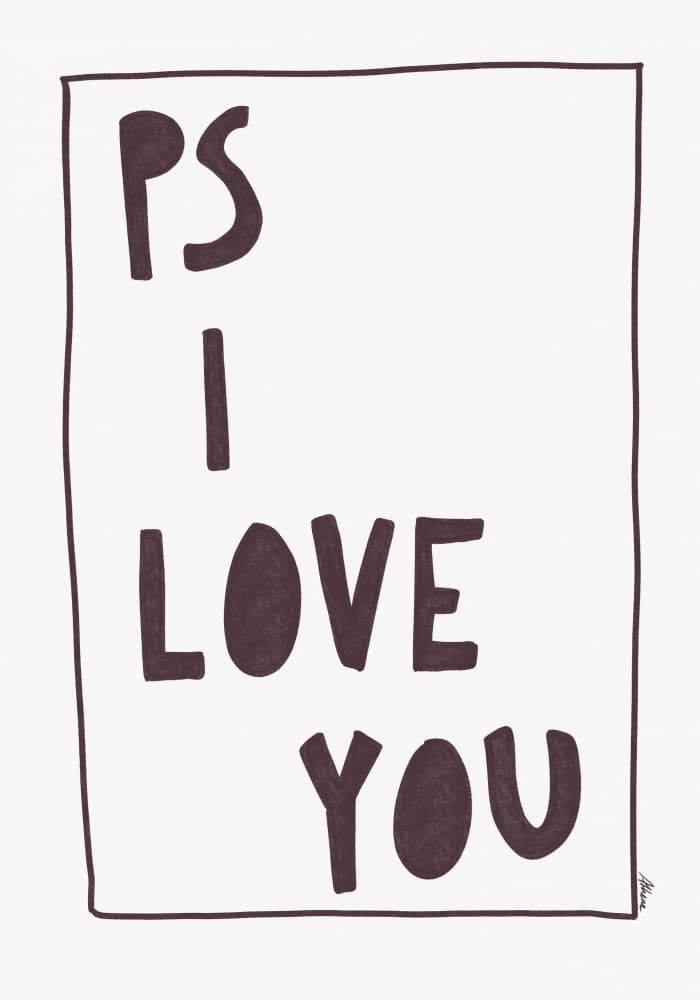 PS I love you by Athene Fritsch — canvas wall art