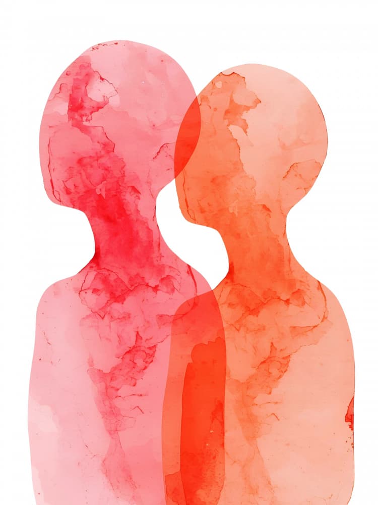 Ethereal Abstract Figures by Ohkimiko — canvas wall art
