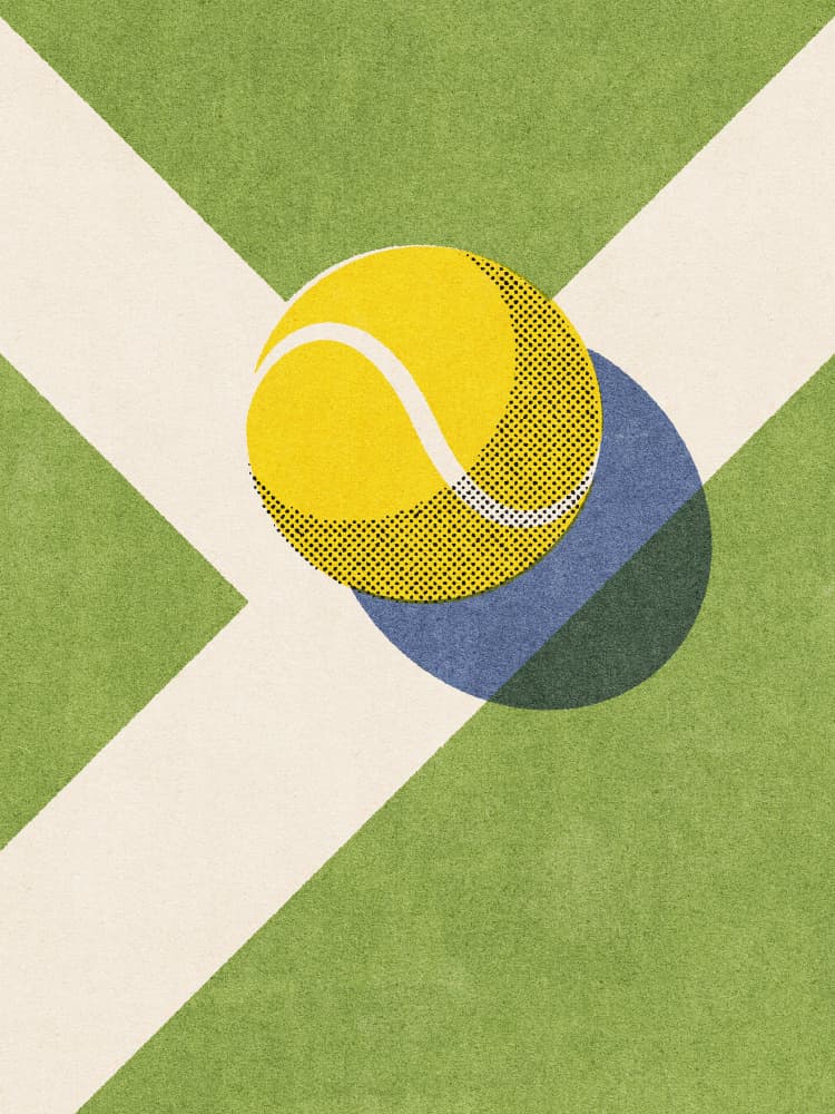 Tennis Court Corner by Daniel Coulmann — canvas wall art