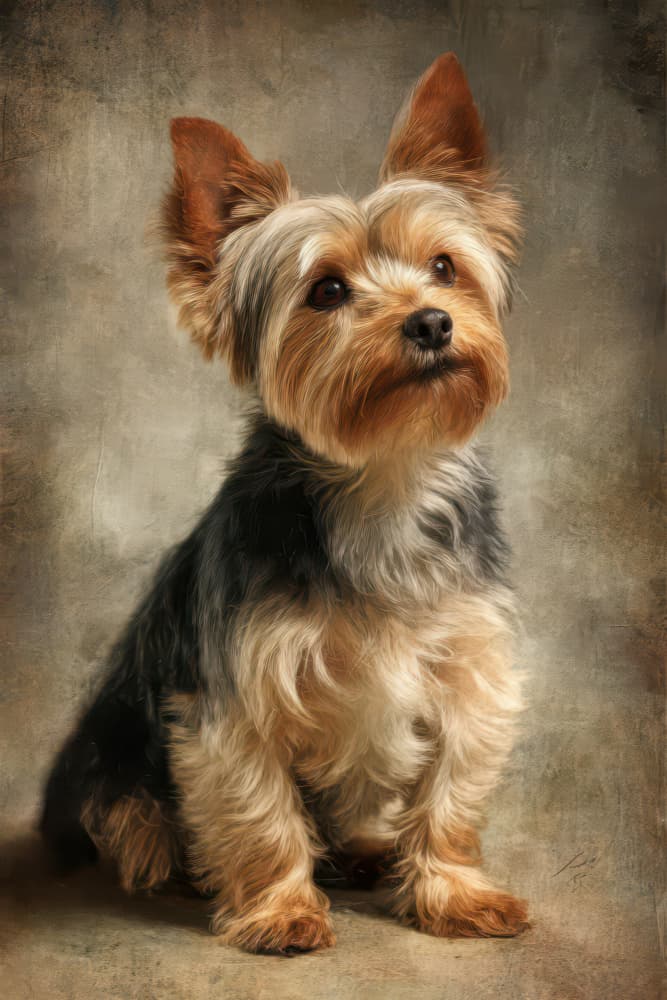 Curious Yorkshire Terrier by Rafal Kulik — canvas wall art