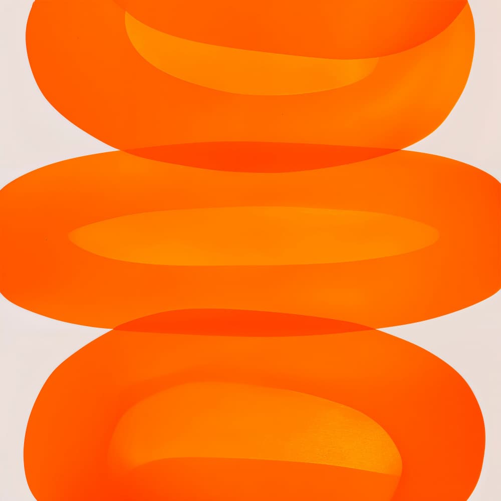Stacked Orange Ovals by Studio Palette — canvas wall art