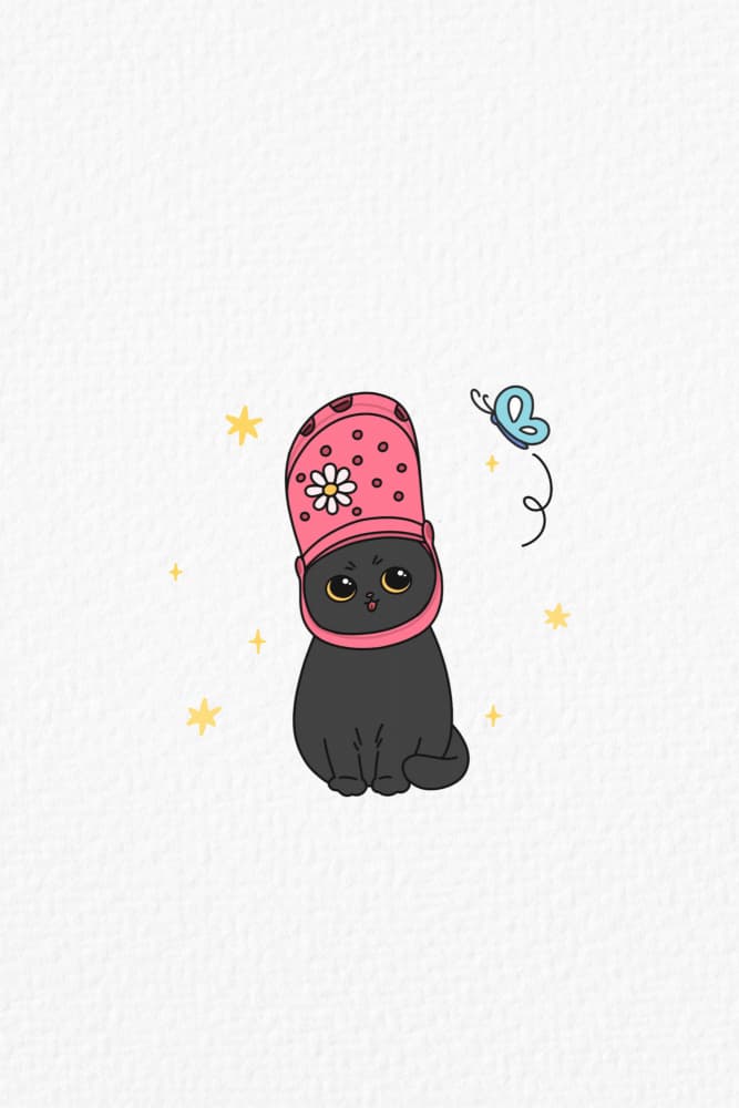 Cute Cat Pink Hat by Xuan Thai — canvas wall art