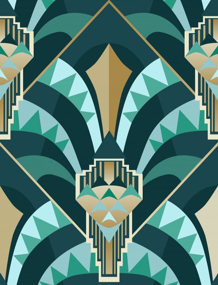 Elegant Art Deco Pattern by Annick — canvas wall art