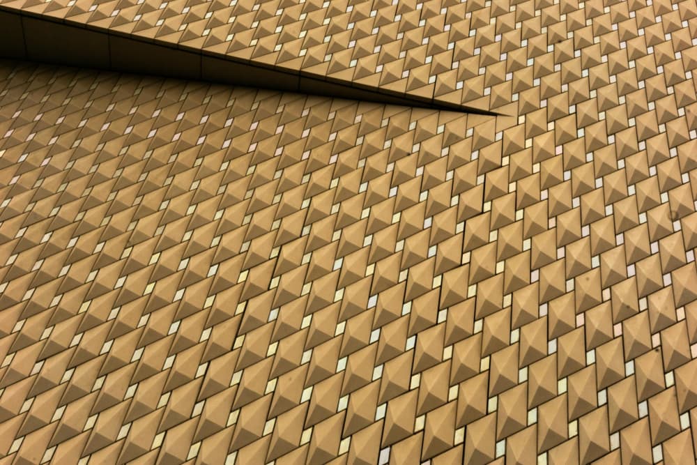 Golden Geometric Pattern by Ramiz Sahin — canvas wall art