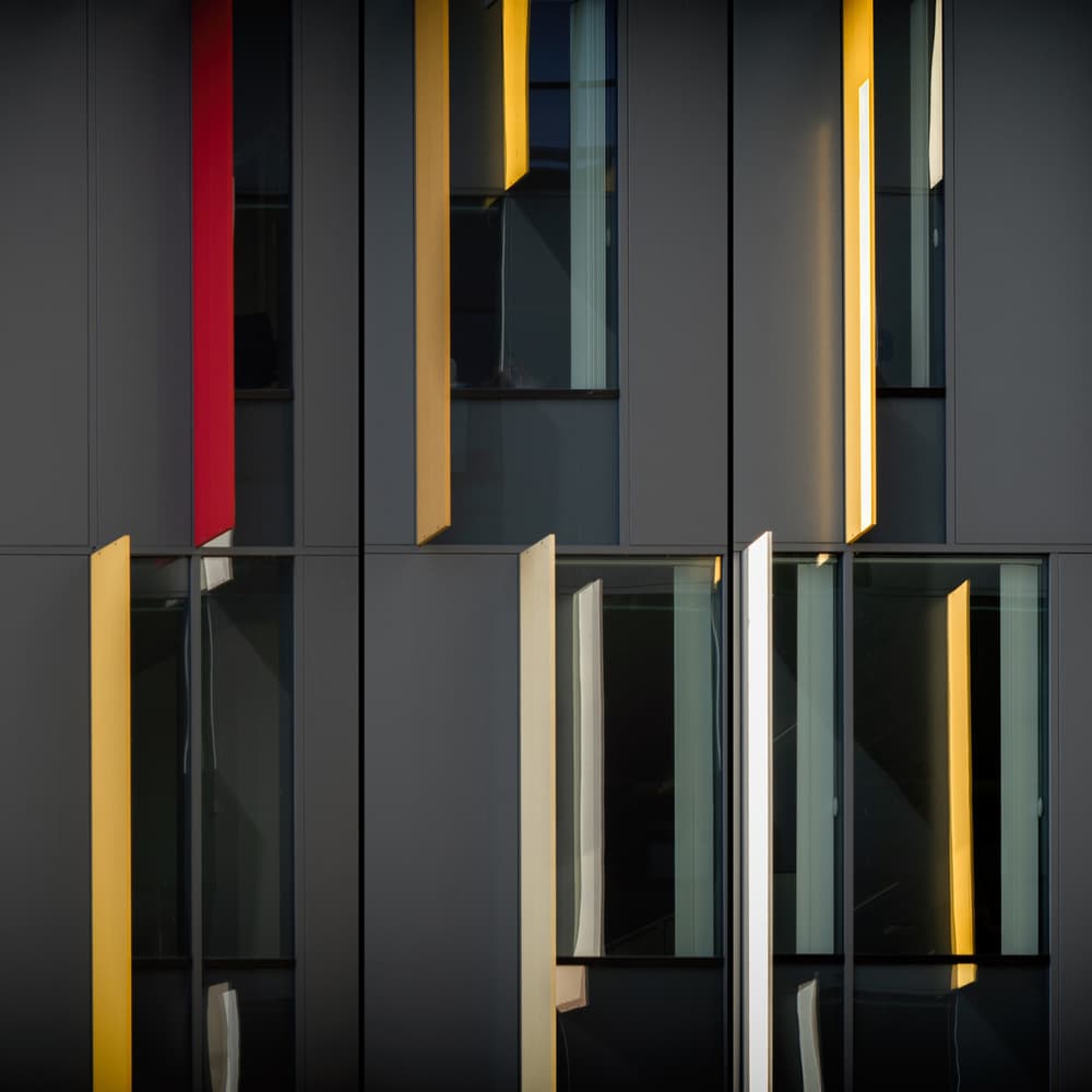 Dynamic Building Abstract by Luc Vangindertael (laGrange) — canvas wall art