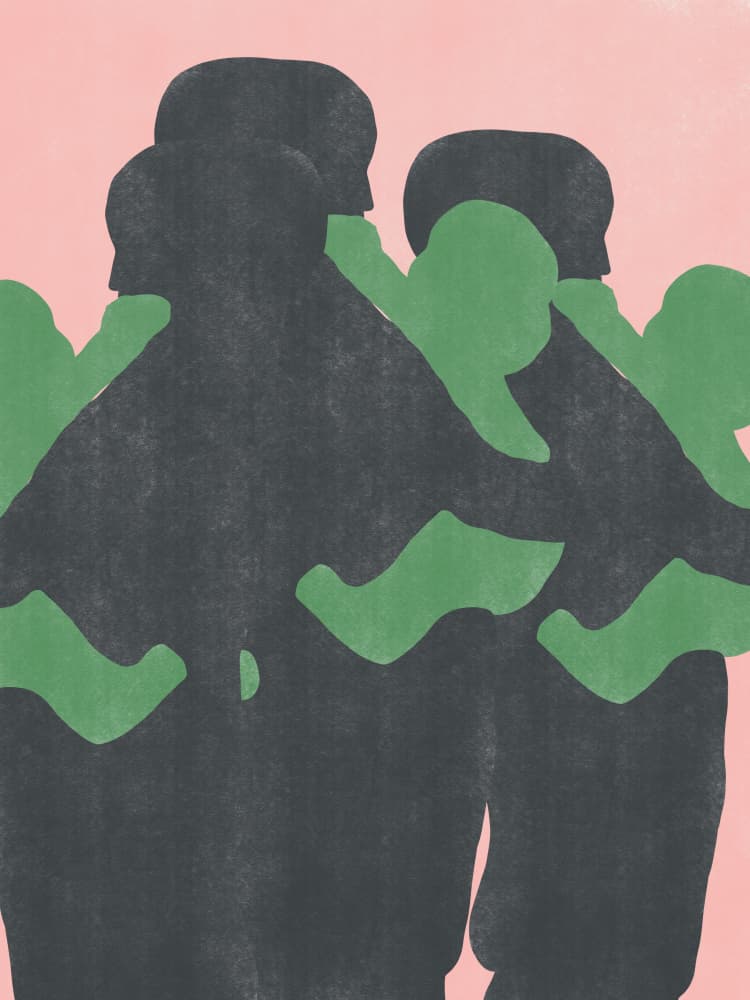 Textured Silhouettes by Little Dean — canvas wall art