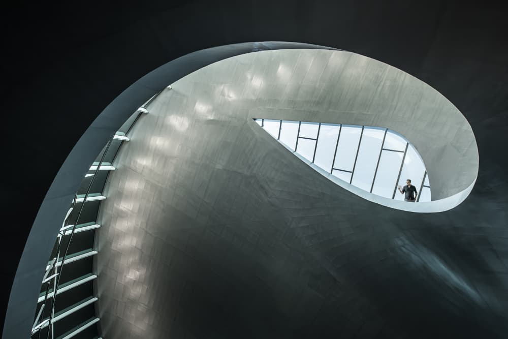 Modern Spiral Ascent by fotomarion — canvas wall art