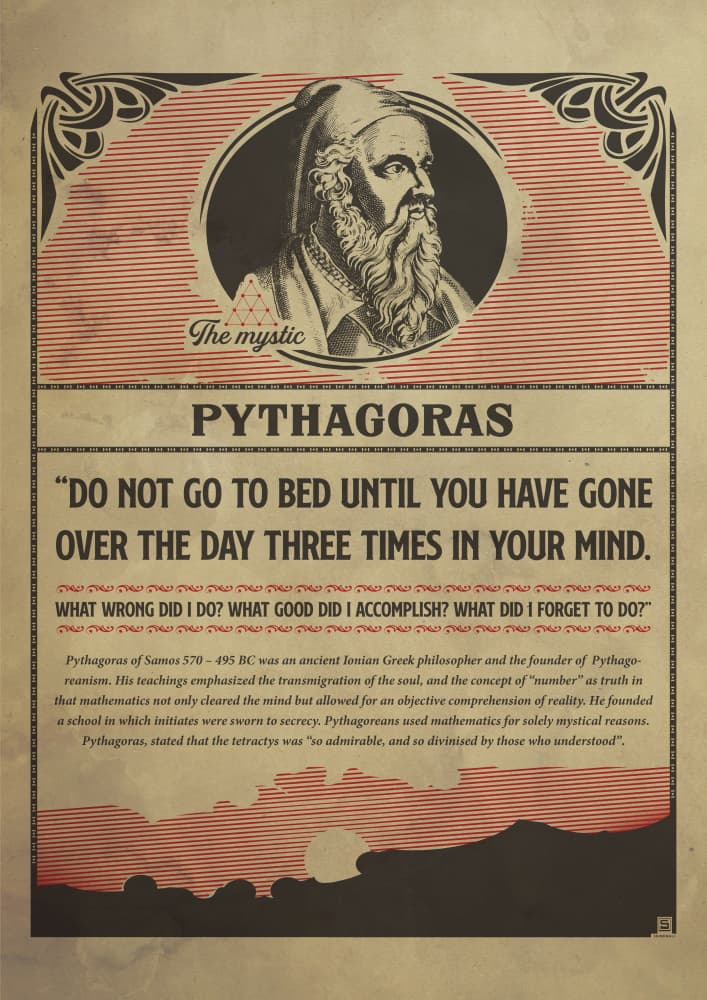 Pythagoras Wisdom Quote by Dion Gem — canvas wall art