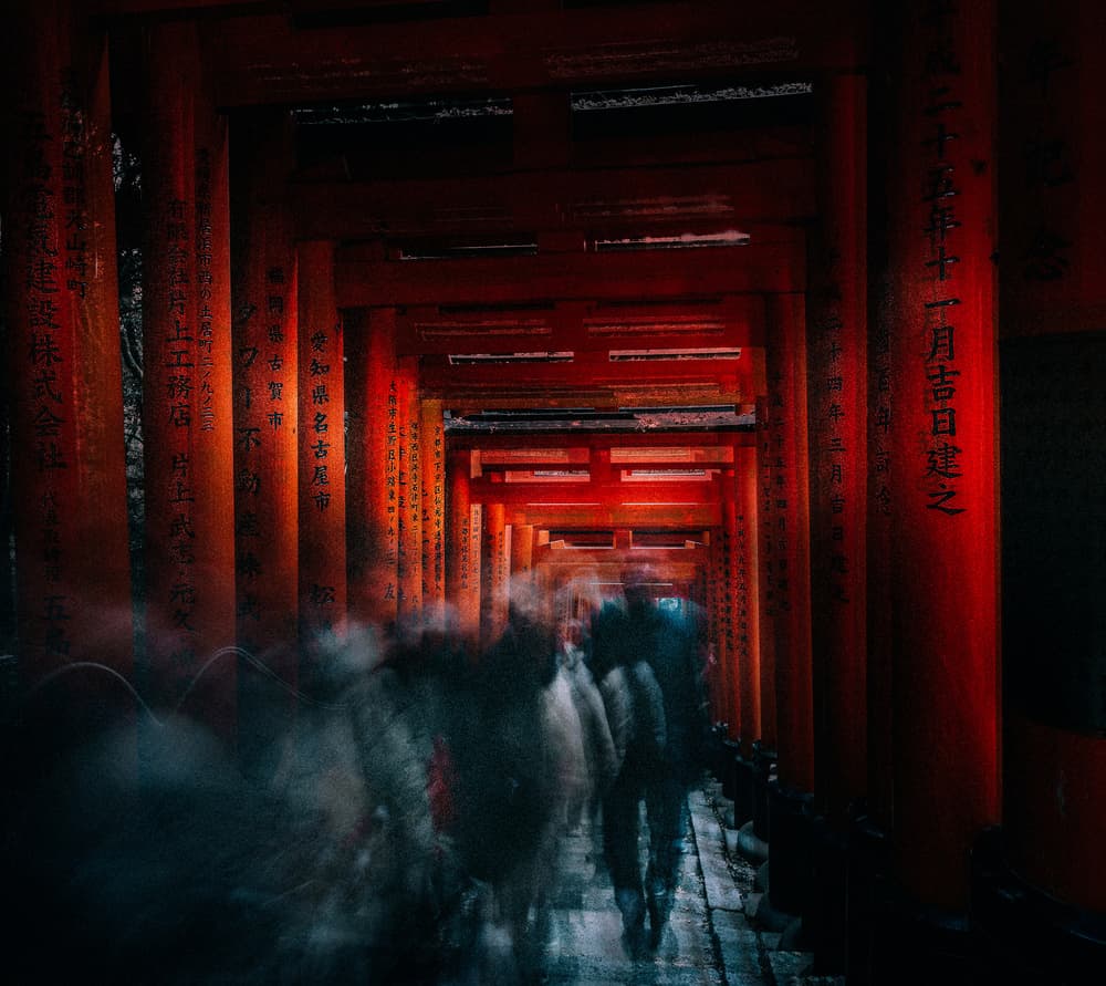 Fushimi Inari Red Gates by Carmine Chiriacò — canvas wall art