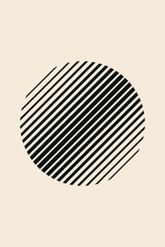 Diagonal Striped Oval by jay stanley — canvas wall art