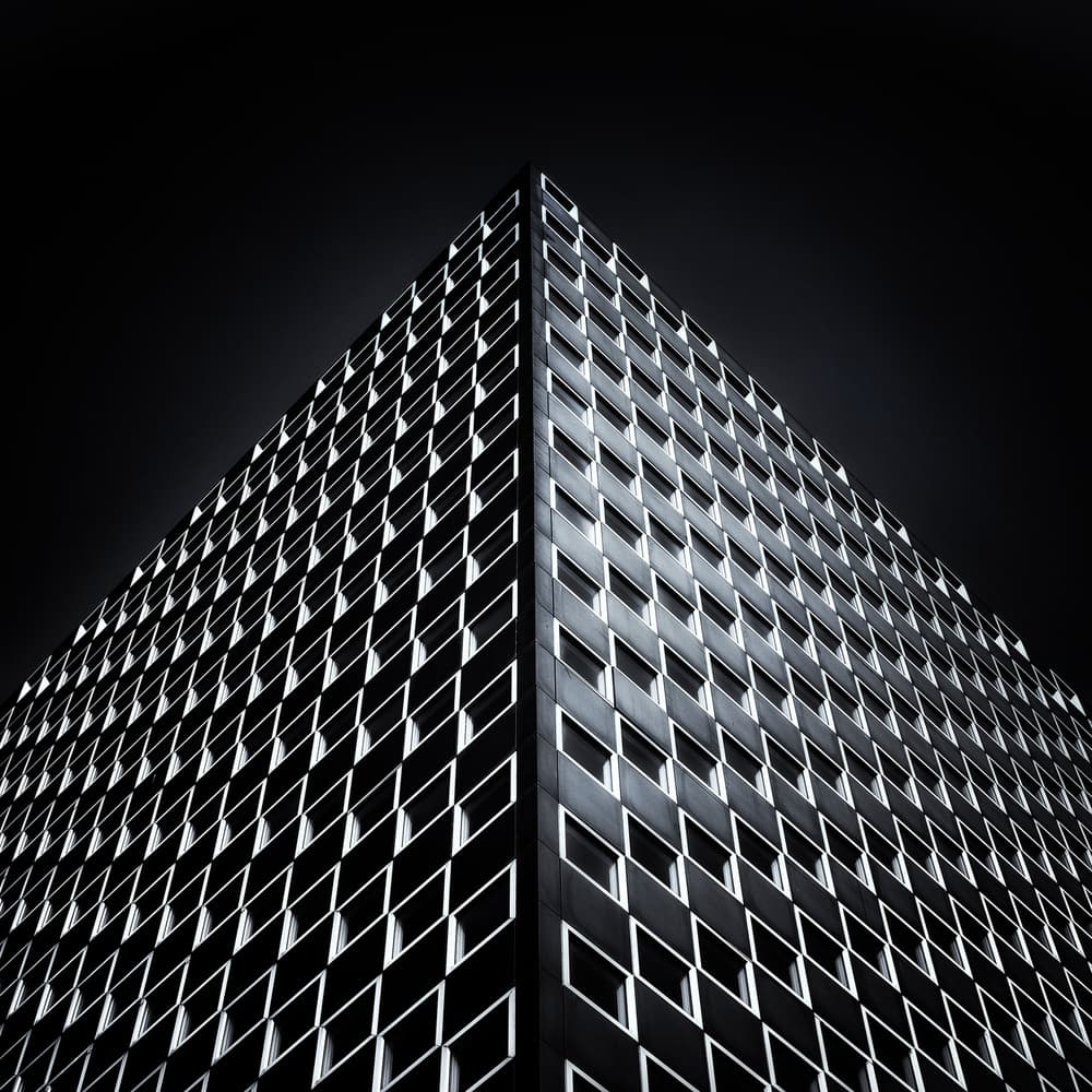 Geometric Building Facade by Paolo Bolla — canvas wall art