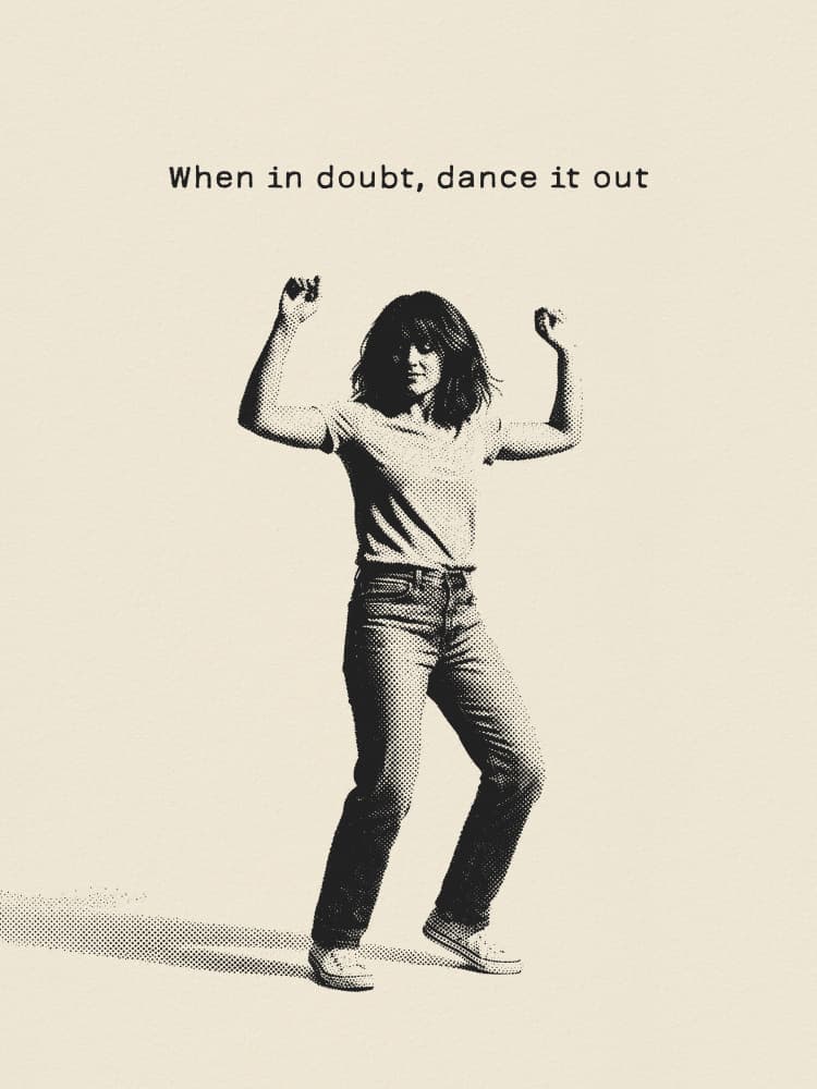 Dance It Out Halftone by Andreas Magnusson — canvas wall art