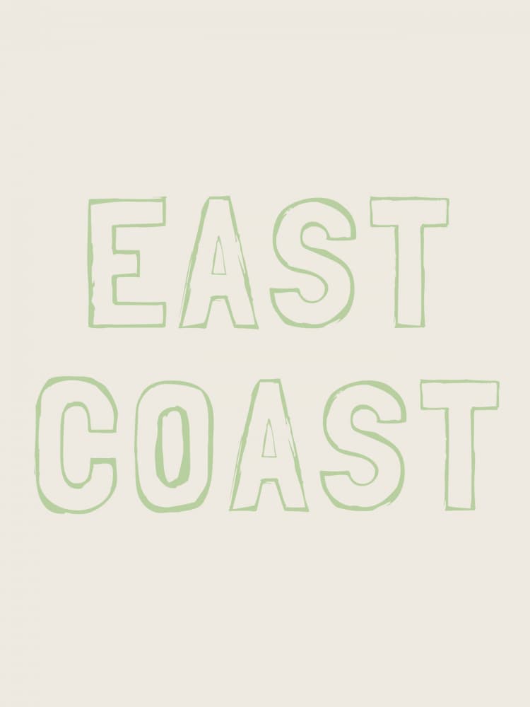 East Coast Minimalist Text by Jolly and Dash — canvas wall art
